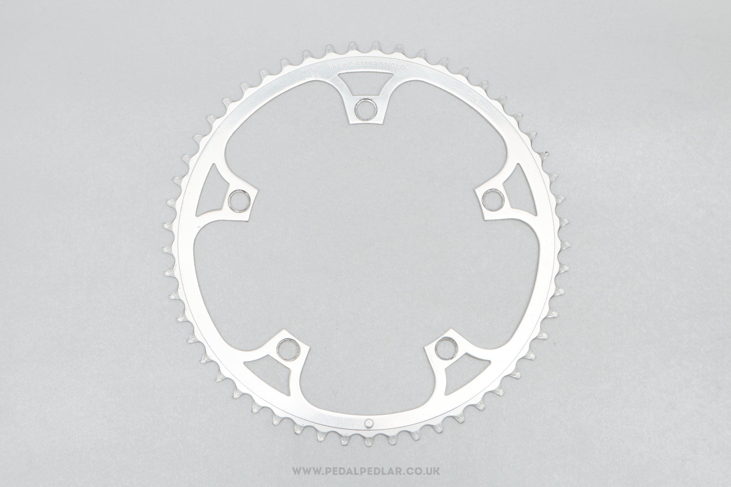 Campagnolo Super Record (753/A) 'Brev' Vintage 53T 144 BCD Outer Chainring - Pedal Pedlar - Bike Parts For Sale