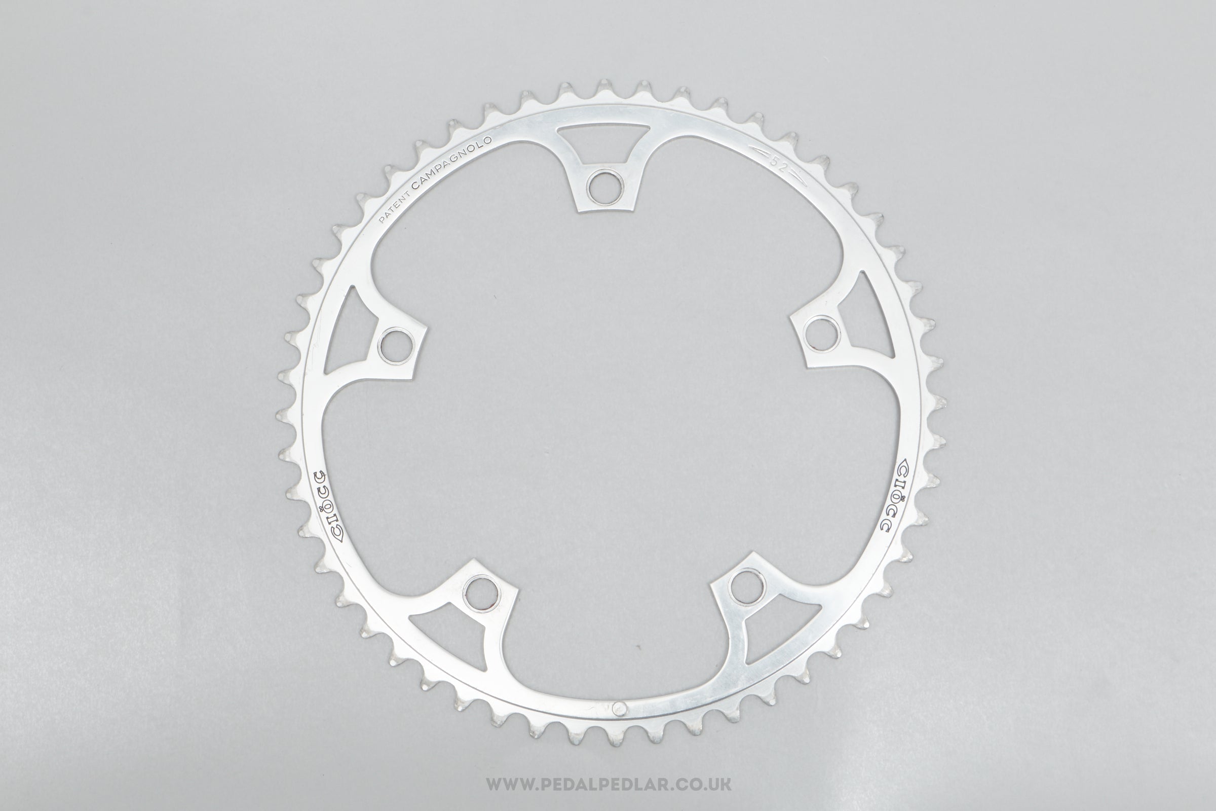 Campagnolo Super Record (753/A) 'Patent' Ciocc Pantographed Vintage 52T 144 BCD Outer Chainring - Pedal Pedlar - Bike Parts For Sale