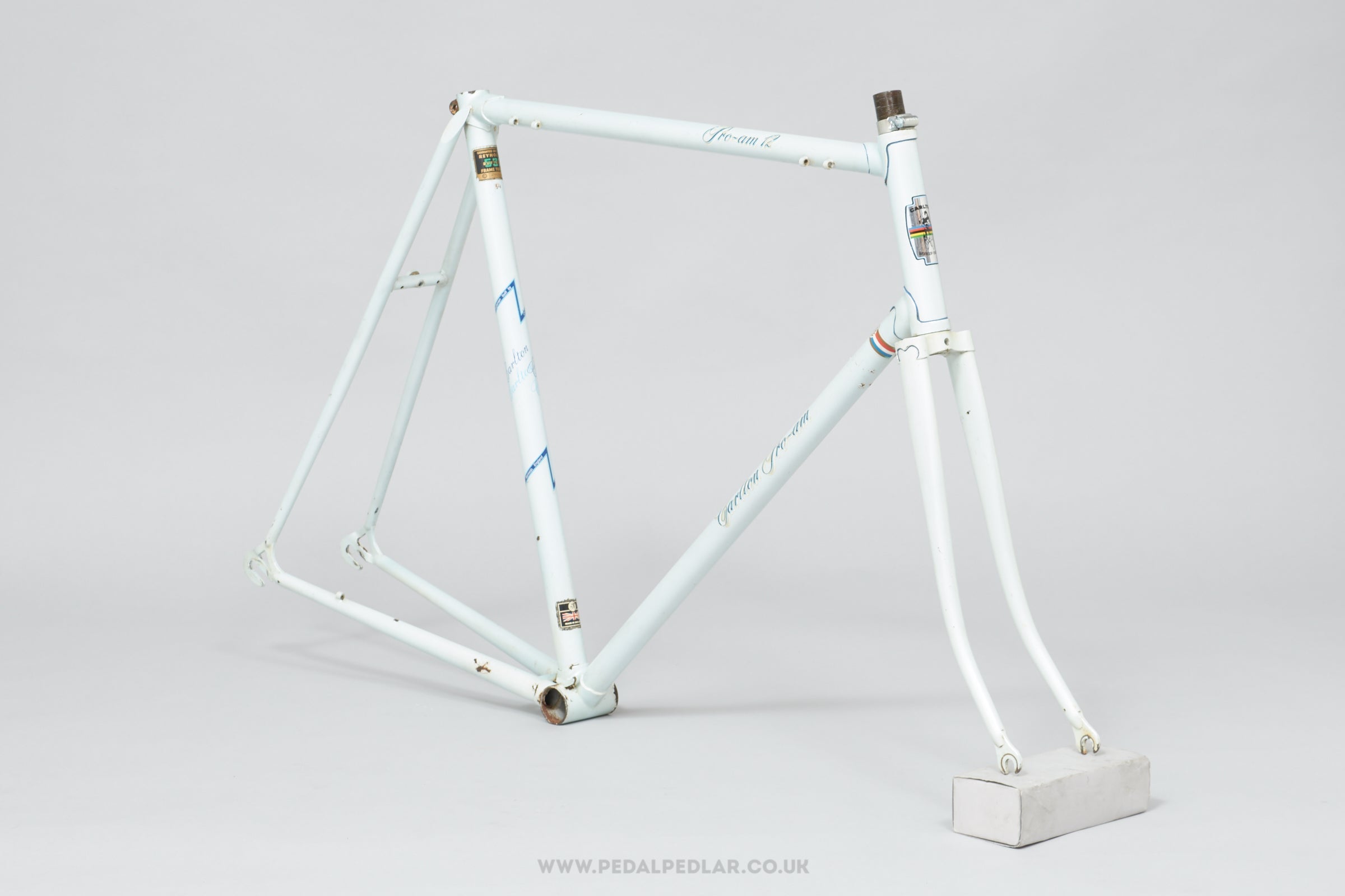 58.5cm Carlton Pro-Am c.1981 Vintage British Road Bike Frame - Pedal Pedlar - Framesets For Sale