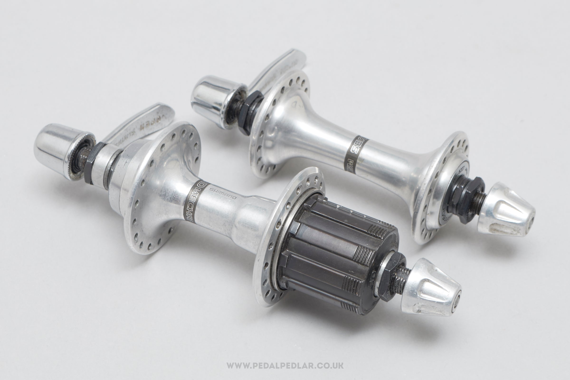 Shimano 600 EX (HB-6207 / FH-6208) c.1986 Vintage 36/36h Hubs - Pedal Pedlar - Bike Parts For Sale