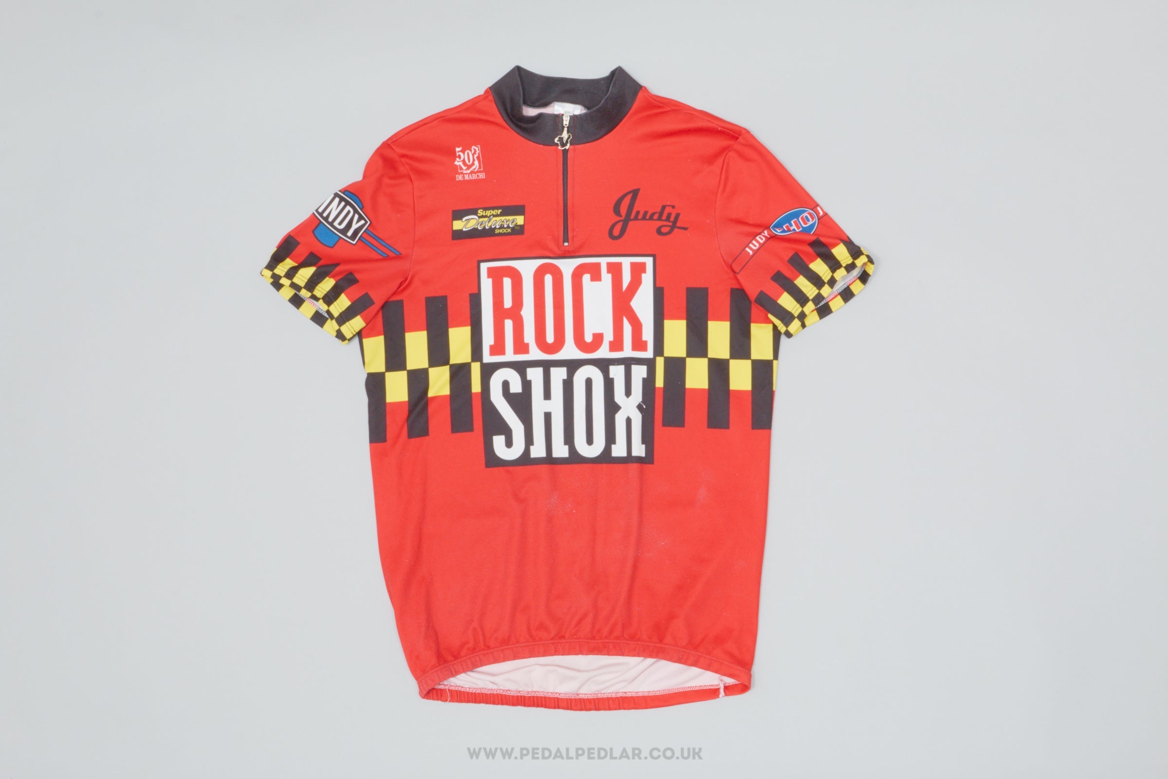 De Marchi Rock Shox Judy / DHO / Super Deluxe / Indy Large Classic Cycling Jersey - Pedal Pedlar - Clothing For Sale