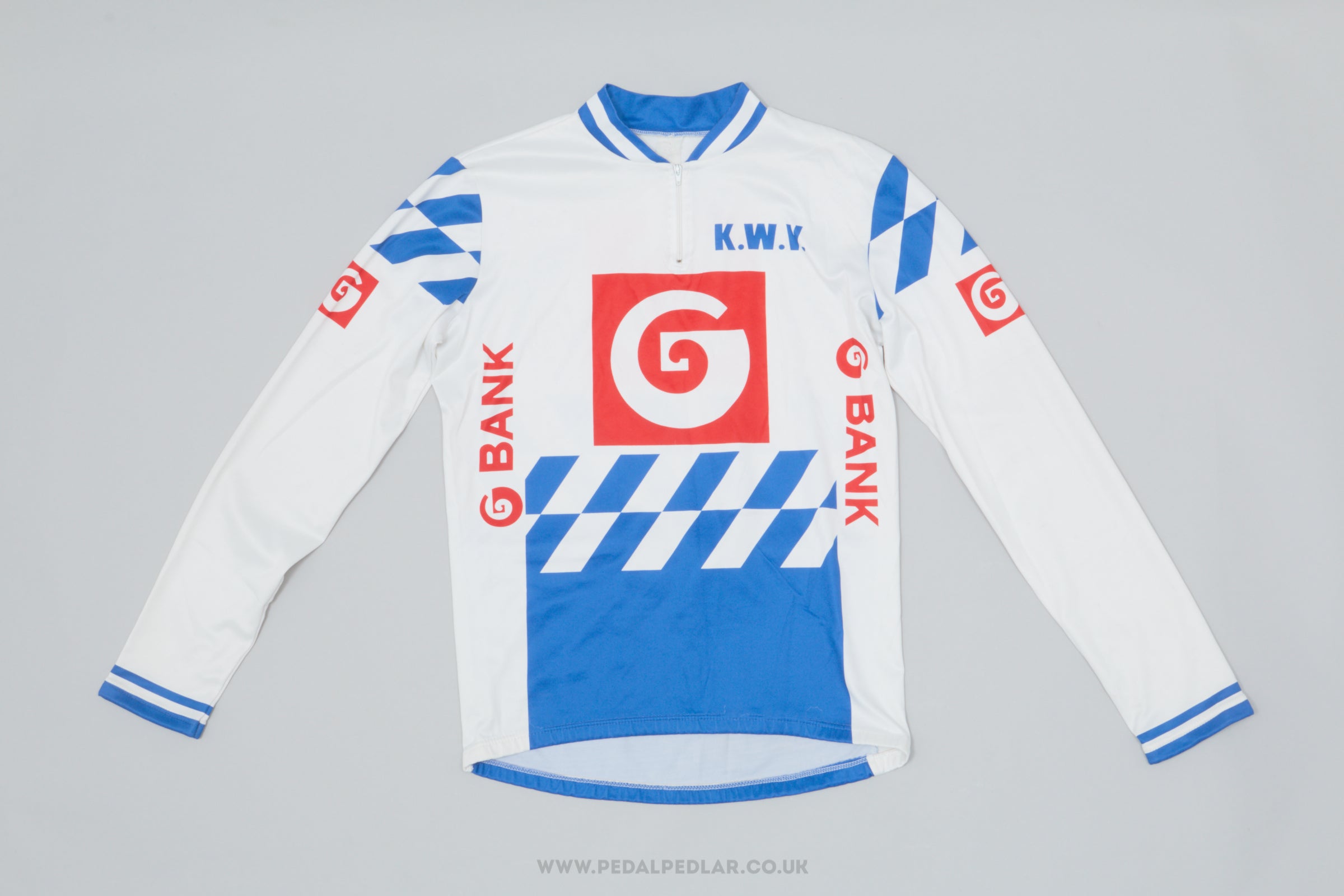 G Bank K.W.V. Medium Vintage Long Sleeved Cycling Jersey - Pedal Pedlar - Clothing For Sale