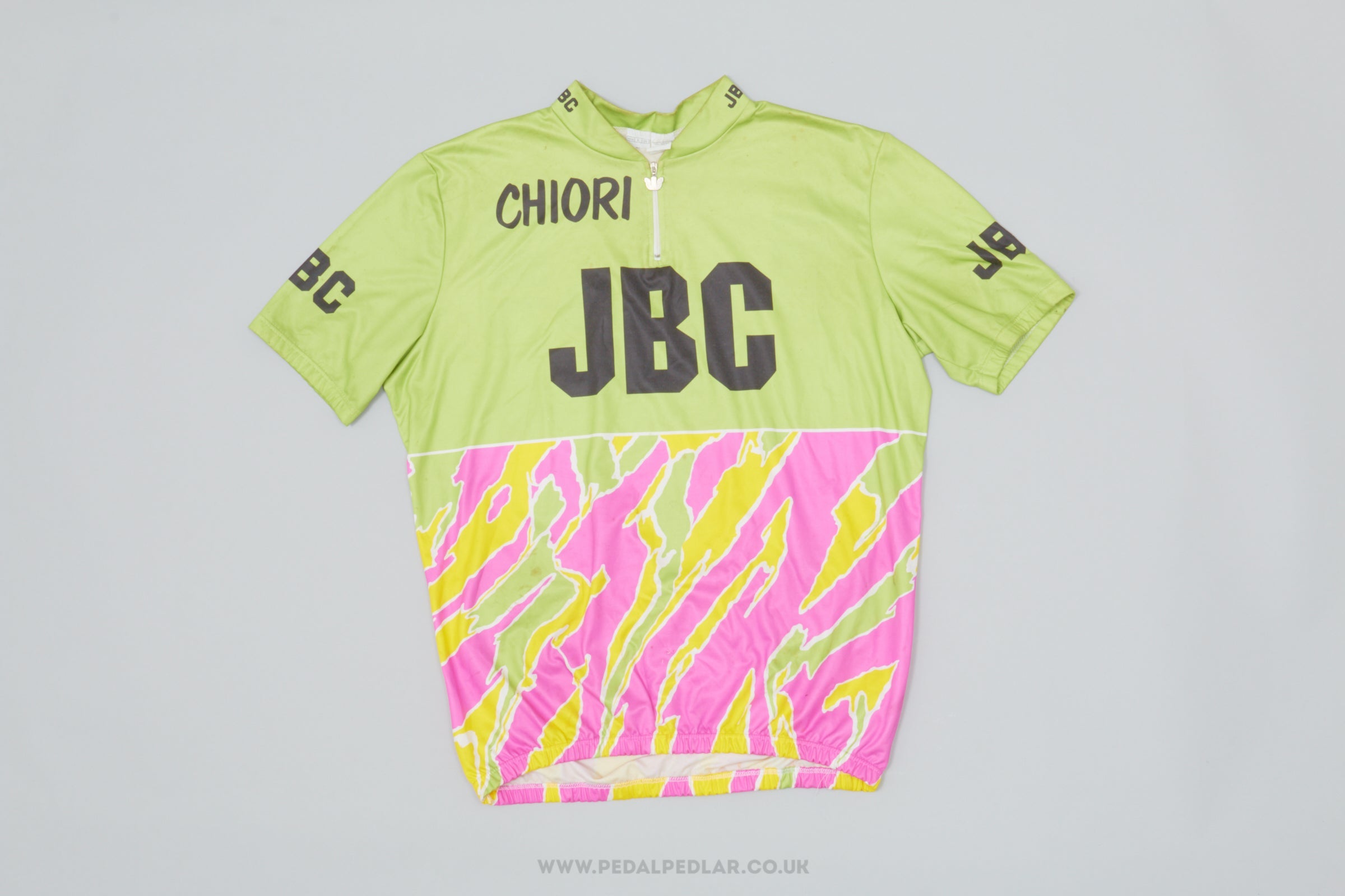 JBC Chiori Green, Purple & Yellow XL Vintage Cycling Jersey - Pedal Pedlar - Clothing For Sale