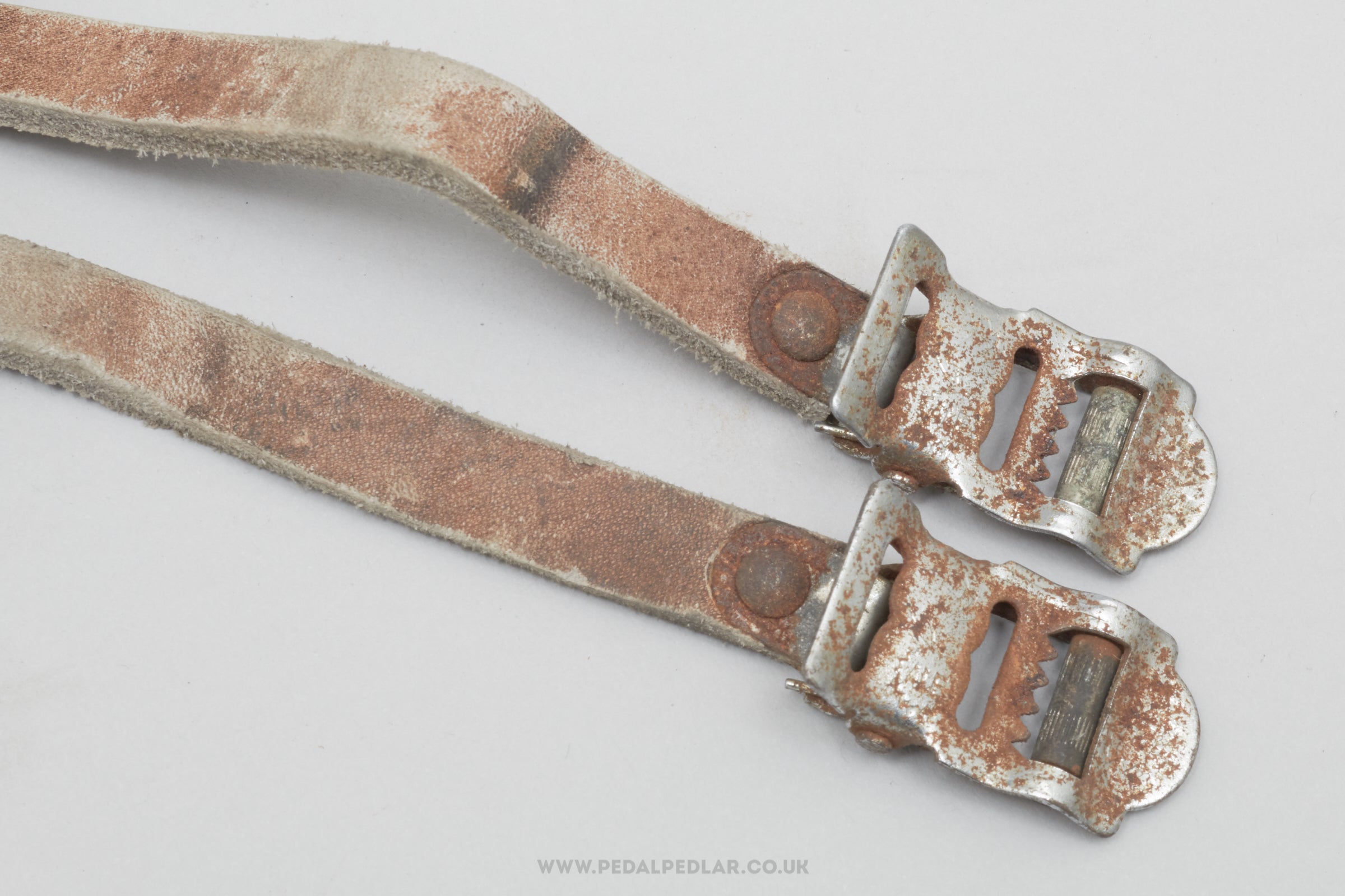 Ale Leather Vintage Light Brown Pedal / Toe Clip Straps - Pedal Pedlar - Bike Parts For Sale