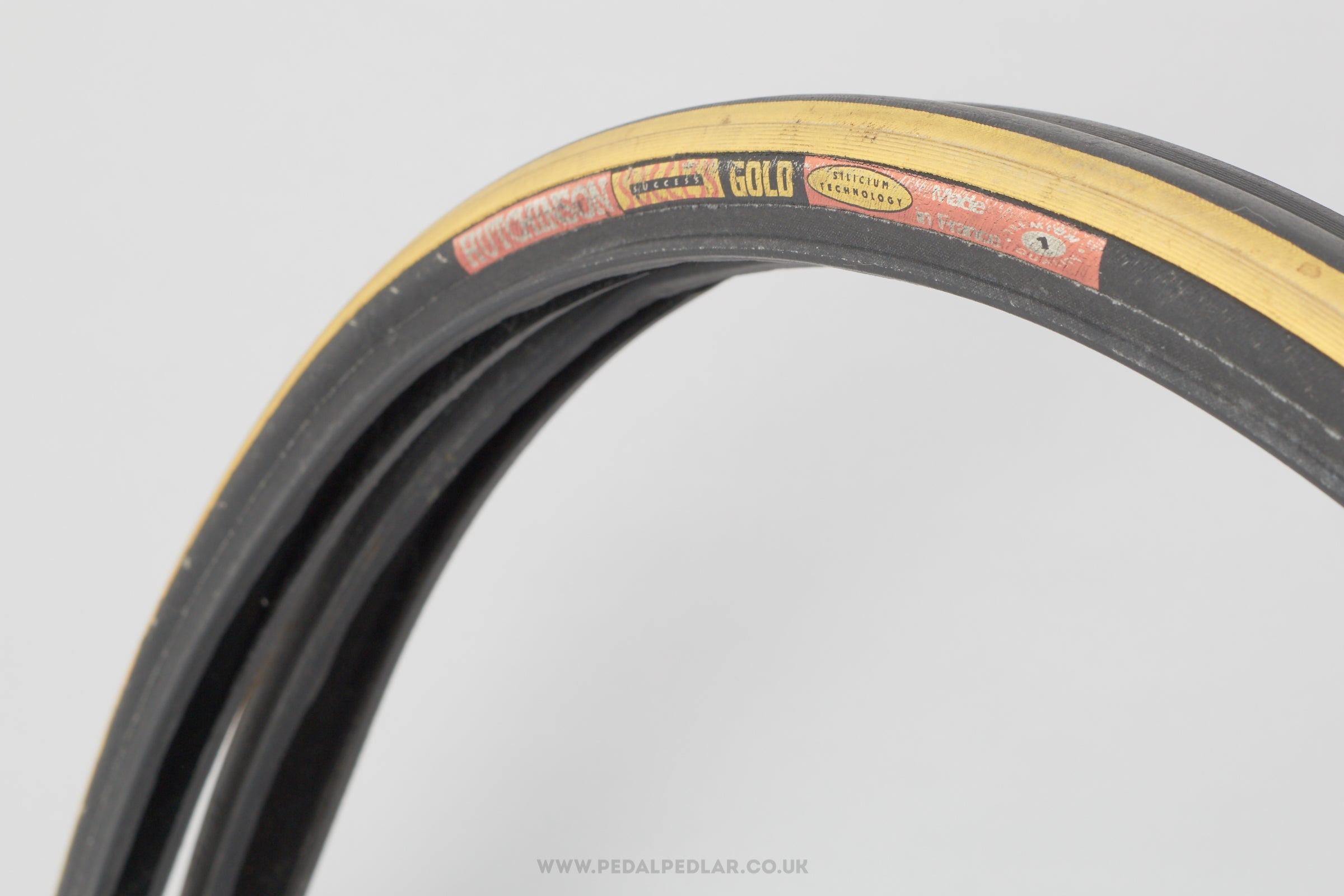 Hutchinson Success Gold Black/Yellow Classic 700 x 23c Road Tyres - Pedal Pedlar - Bike Parts For Sale