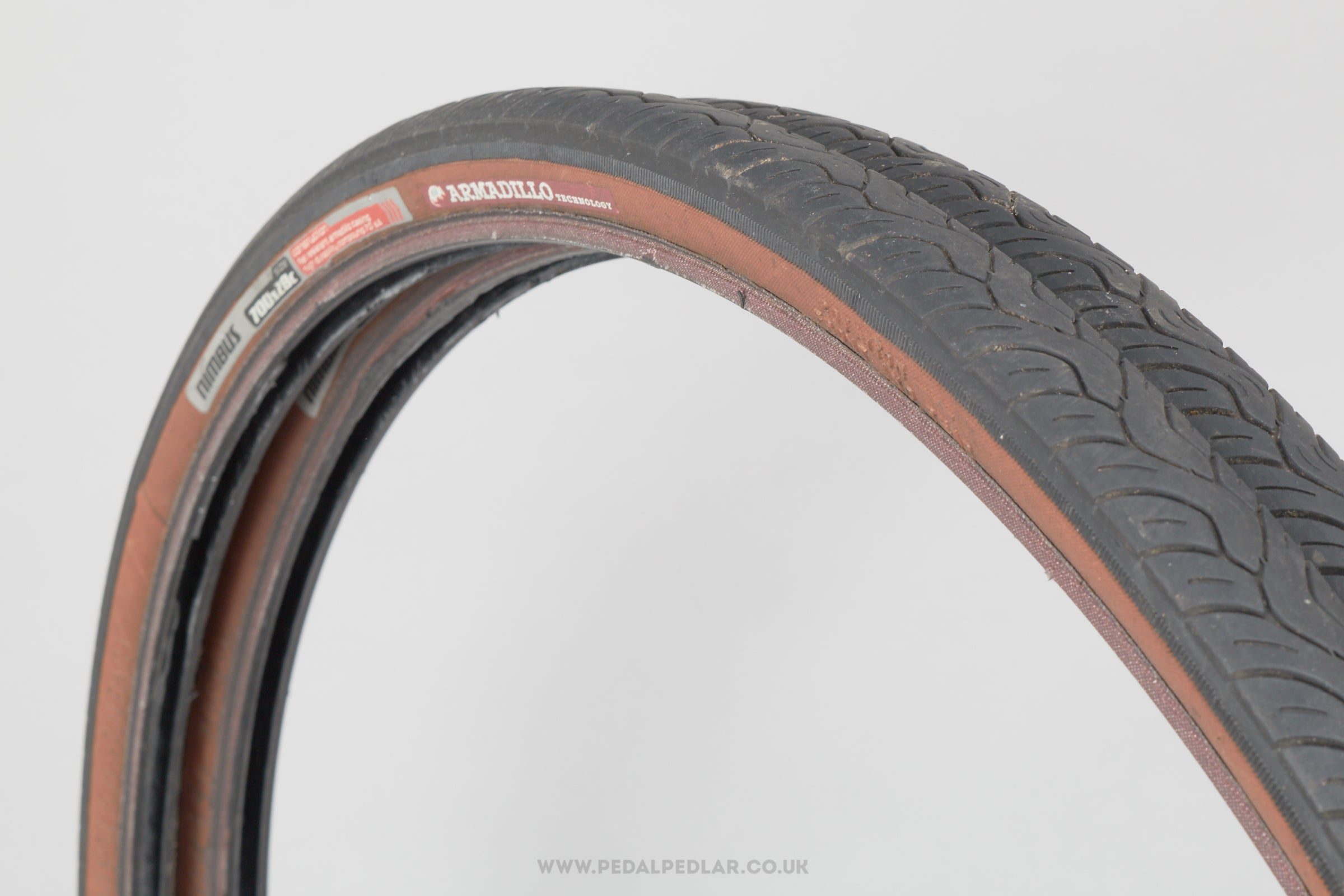 Specialized Nimbus Armadillo Black/Brown Classic 700 x 28c Touring Tyres - Pedal Pedlar - Bike Parts For Sale