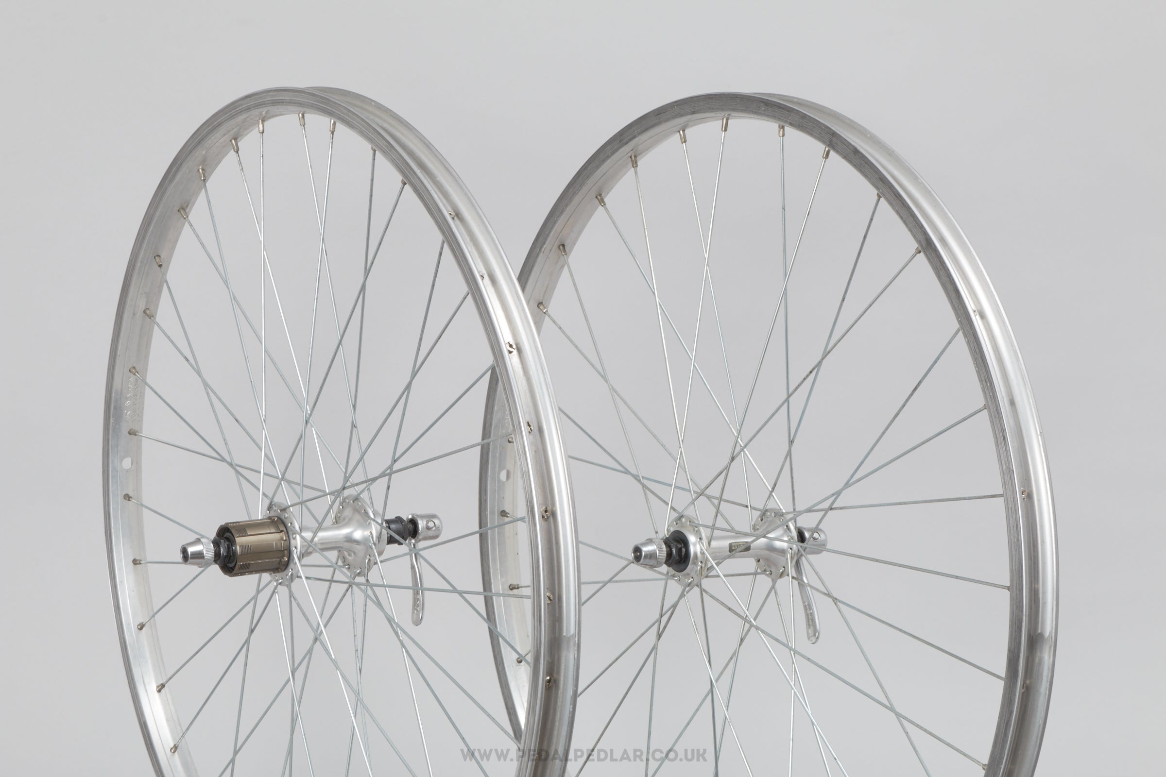 Shimano Exage (HB-RM50 / FH-HG50) / Araya RX-7 Classic 26" Clincher MTB Wheels - Pedal Pedlar - Bicycle Wheels For Sale