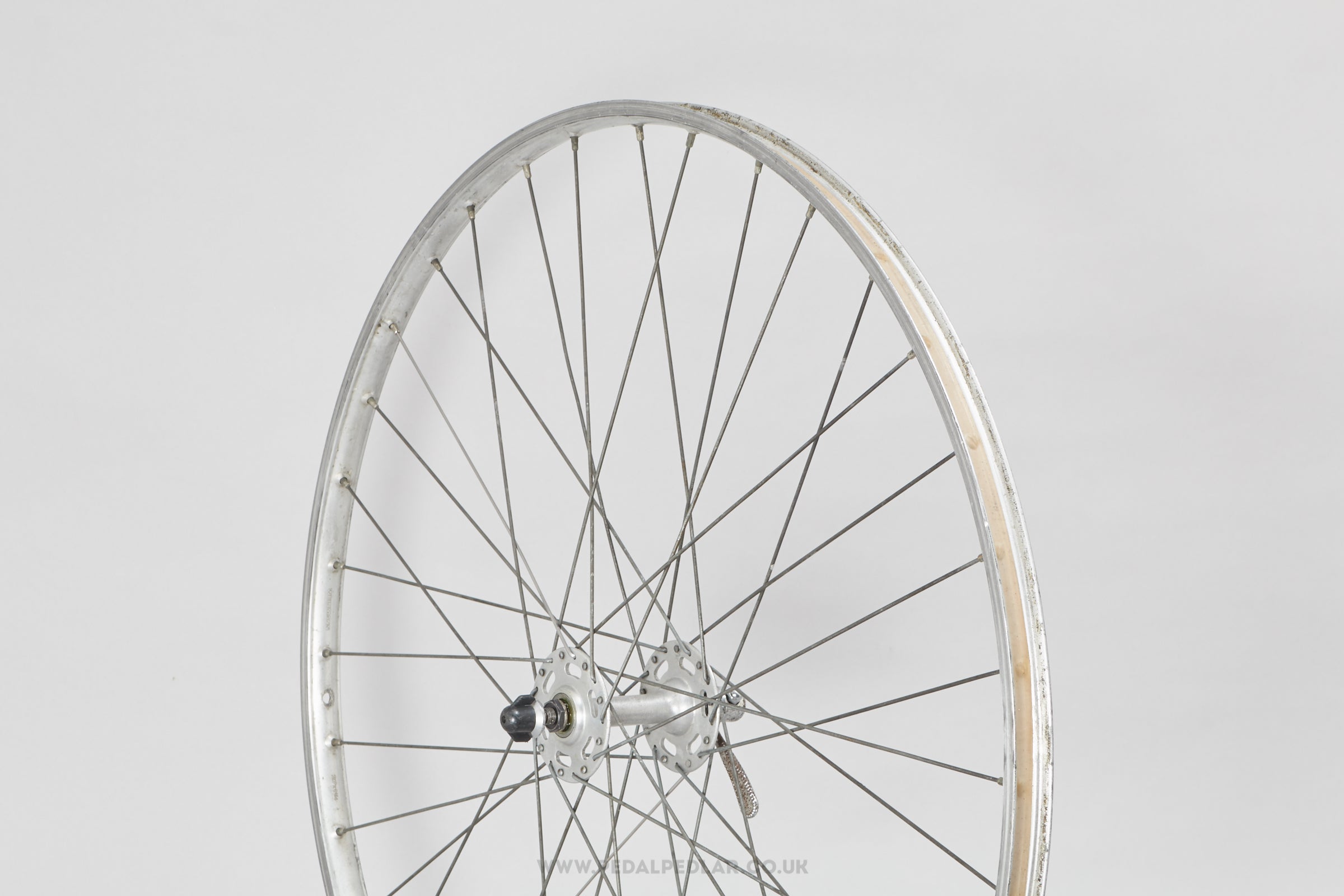 Maillard Normandy Large Flange / Weinmann Vintage 27" Clincher Road/Town Front Wheel - Pedal Pedlar - Bicycle Wheel For Sale