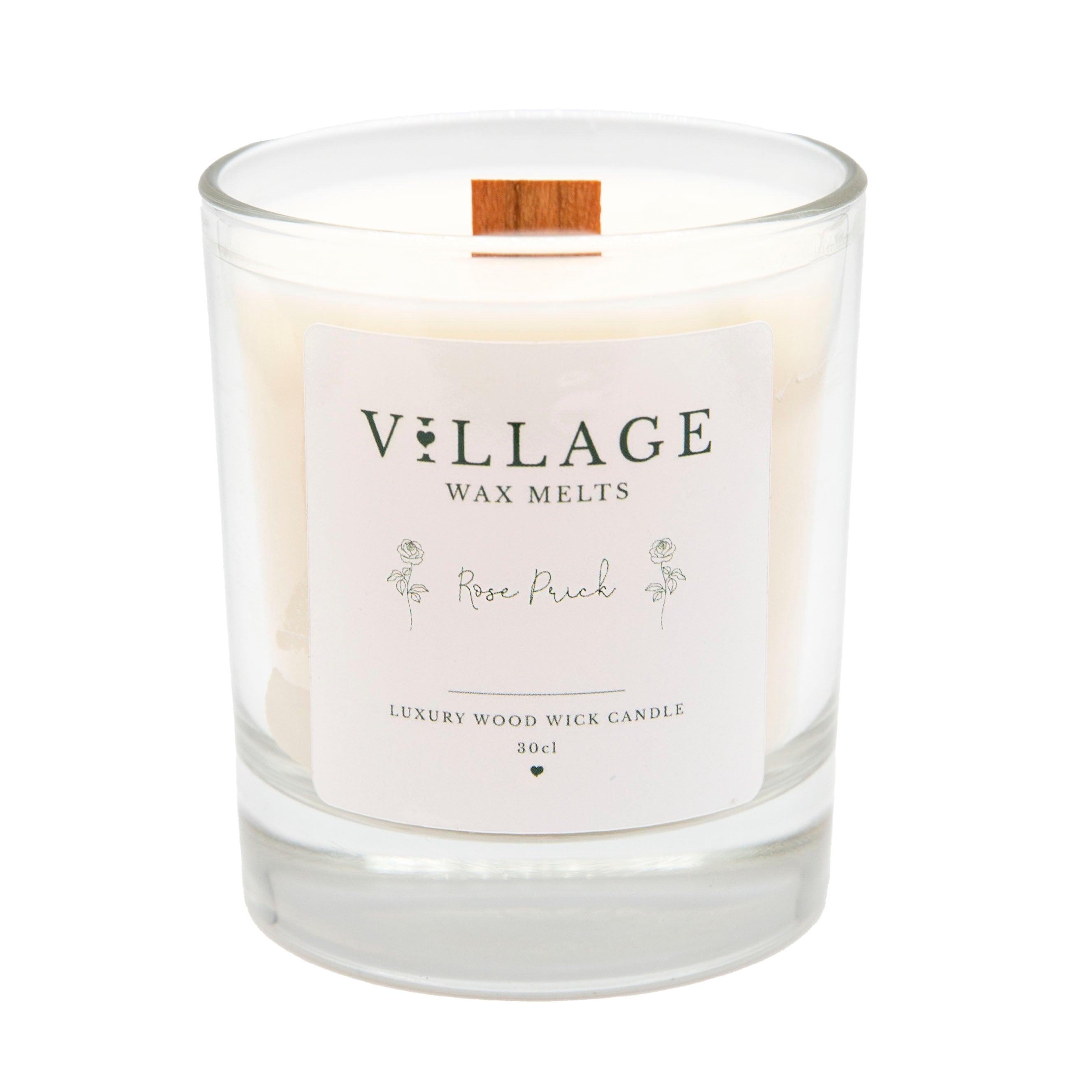 Rose Prick Wood Wick Candle 30cl – Village Wax Melts