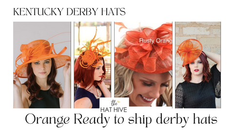 Orange Kentucky Derby Hat 