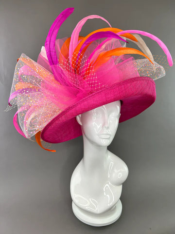 Pink Derby Hat 