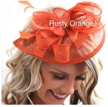 Brunt Orange Kentucky Derby hat 