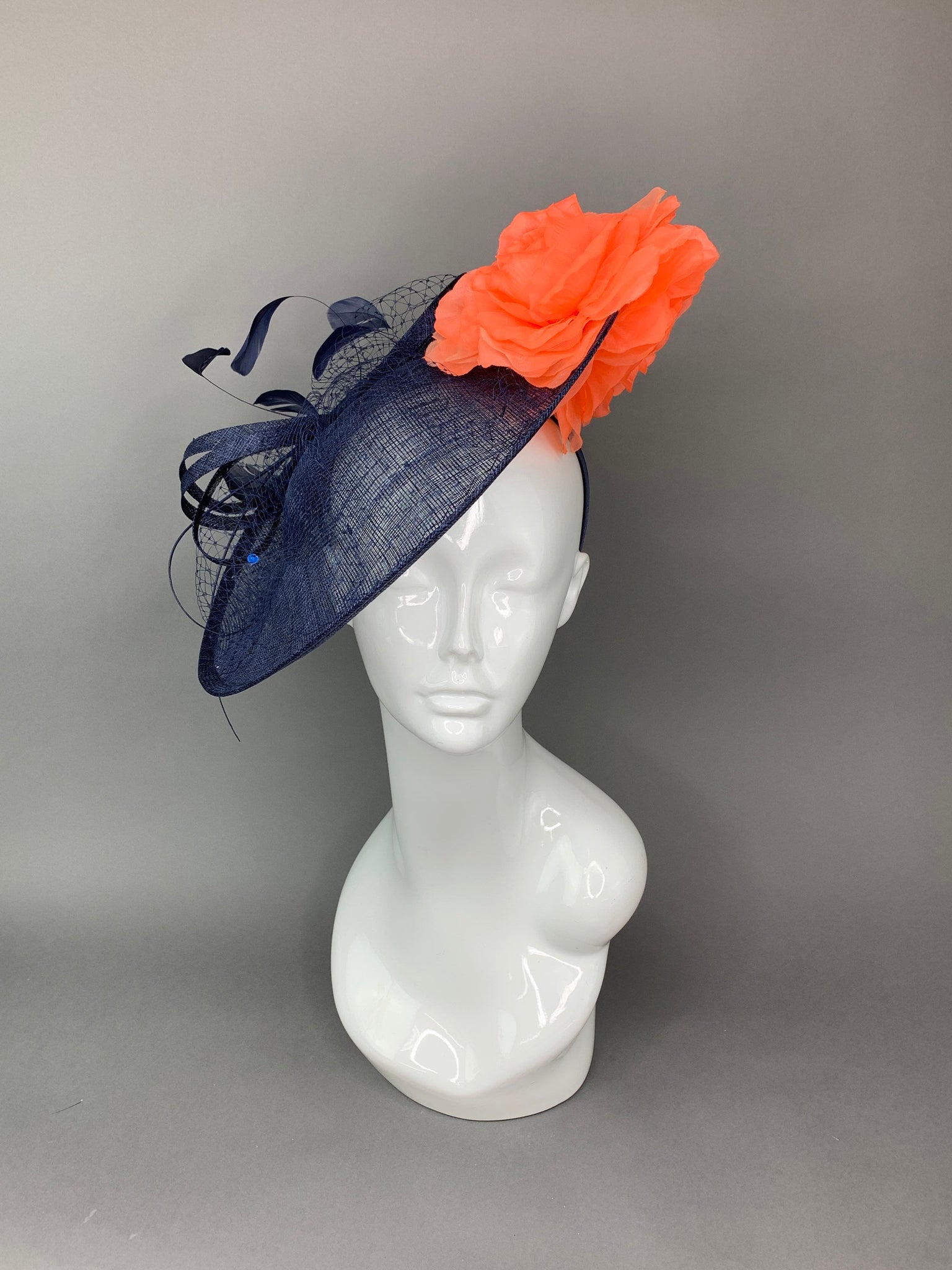 Blue Coral Fascinator on headband - Derby – The Hat Hive