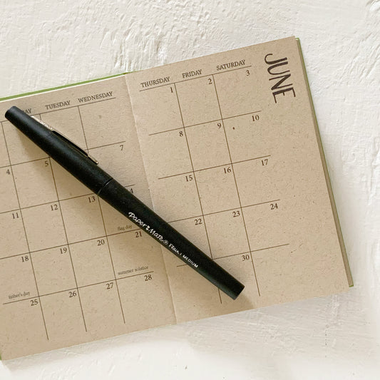 Self filling12 Months Kraft Paper Calendar Index Sticker - Temu