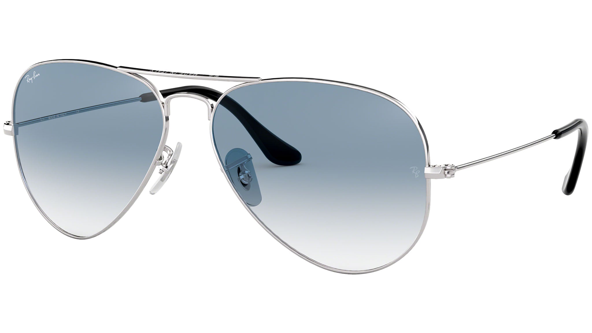 Aviator Gradient RB3025 silver metal blue