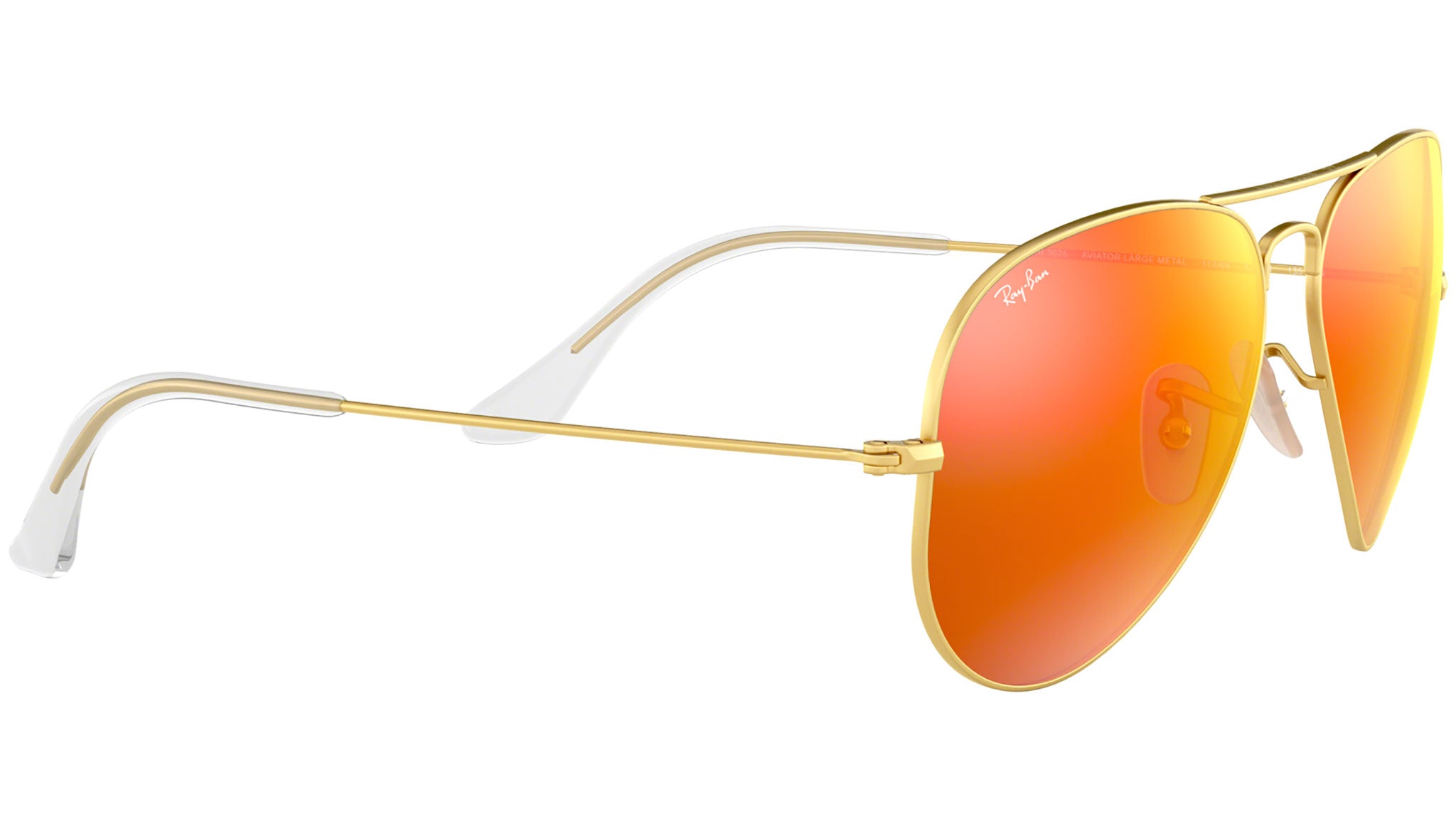 Aviator Flash Lenses RB3025 gold metal orange