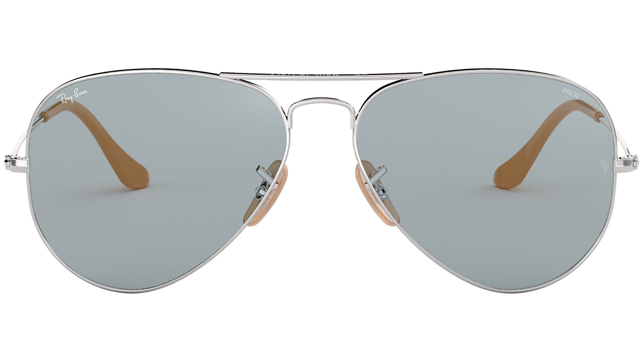 Aviator Washed Evolve RB3025 silver and blue