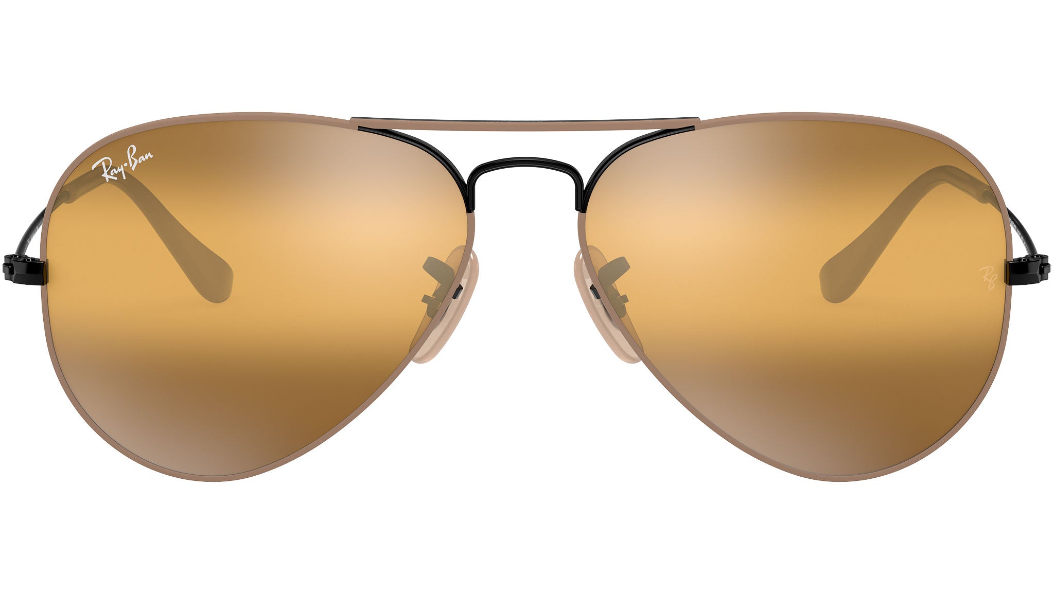 Aviator Large Metal RB3025 9153AG matte beige on black