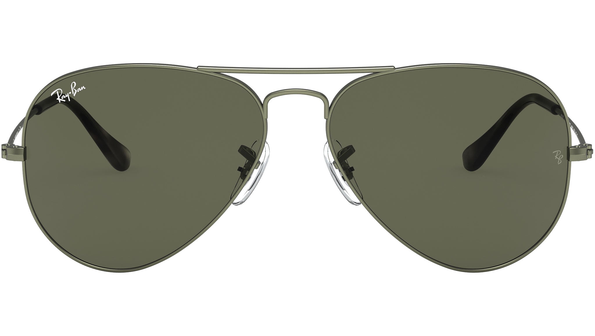 Aviator Large Metal RB3025 919131 sand transparent green