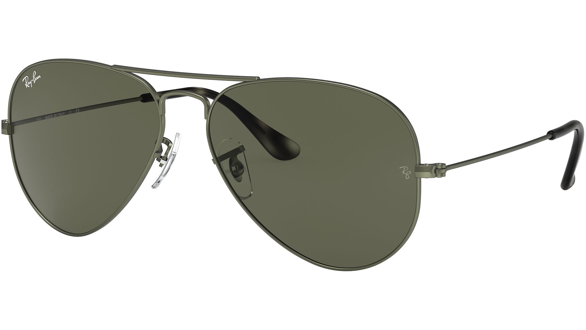 Aviator Large Metal RB3025 919131 sand transparent green