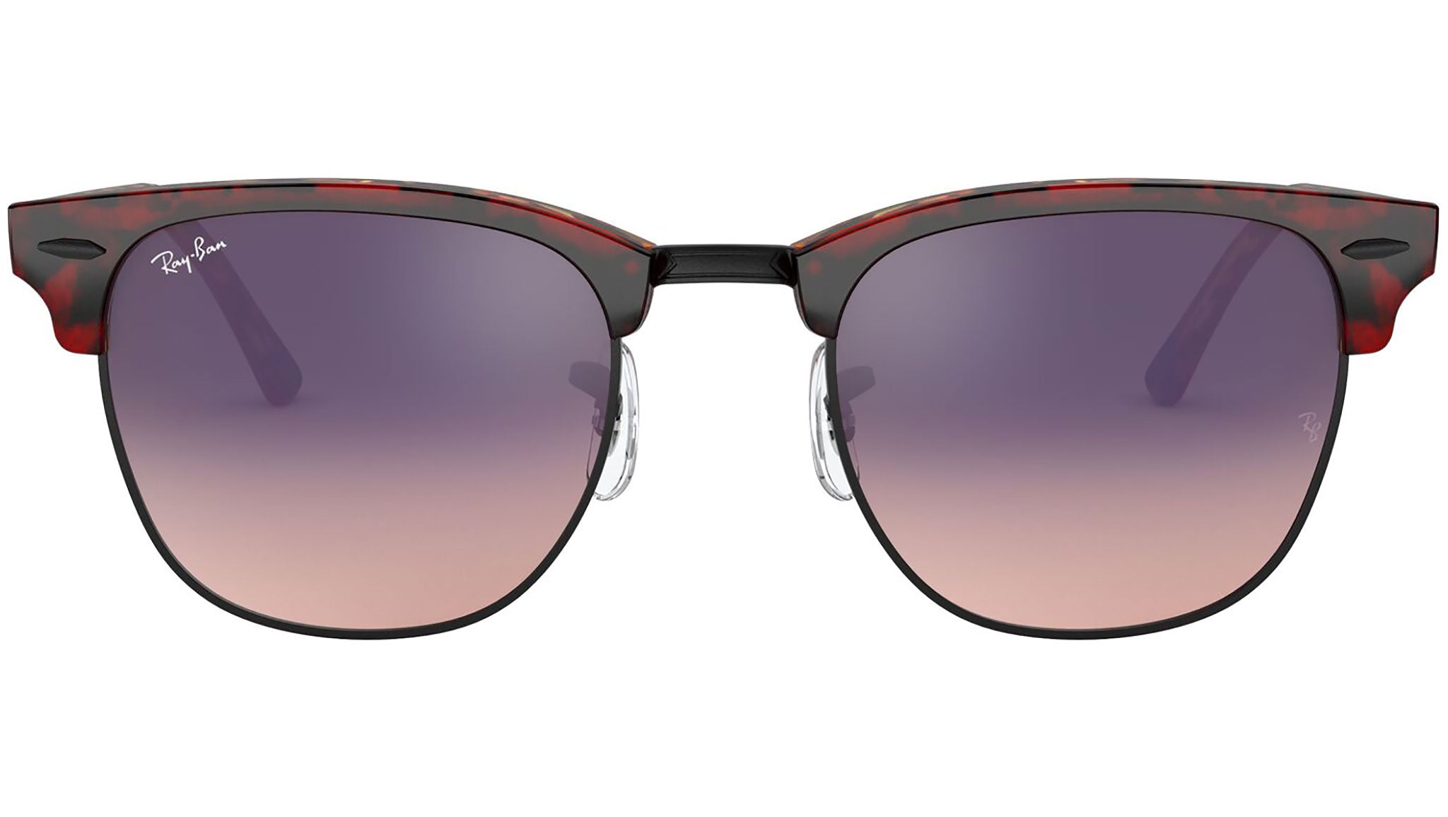 Clubmaster RB3016 12753B transparent red on havana – 