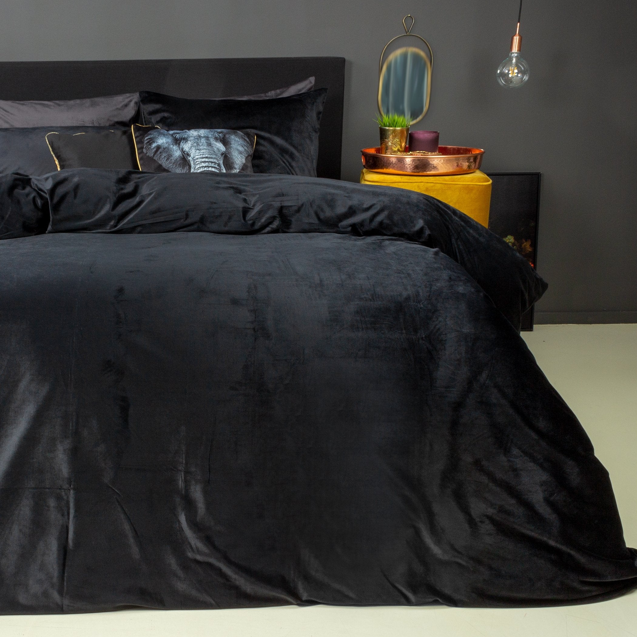 jury paddestoel tofu Velvet dekbedovertrekken: luxe comfort voor een elegant slaapkamer