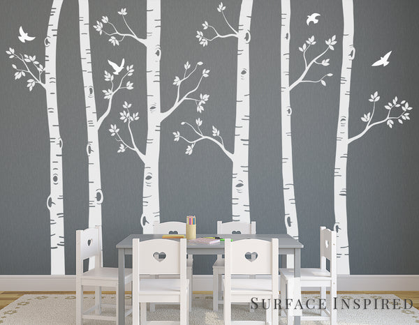 purple tree wall decal