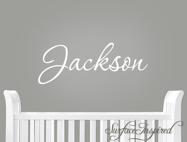 Name Wall Decals Nursery Vinyl Lettering Personalized Name Decal Jacks ...