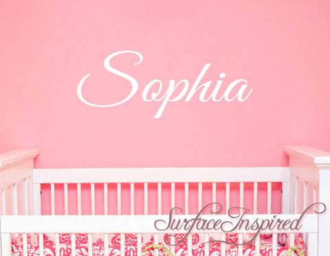 Name Wall Decals Nursery Vinyl Lettering Personalized Name Decal Sophi Surface Inspired Home Decor Wall Decals Wall Art Wooden Letters