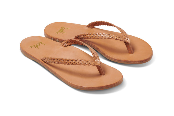 SEABIRD Peony & Tan Leather Thong Sandal