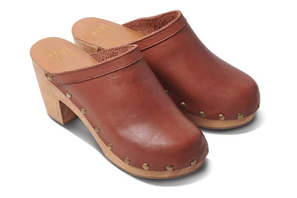 wazig Bont Poort Leather and Shearling Clogs for Women | beek