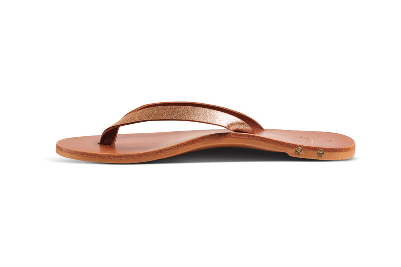 SEABIRD Peony & Tan Leather Thong Sandal | beek