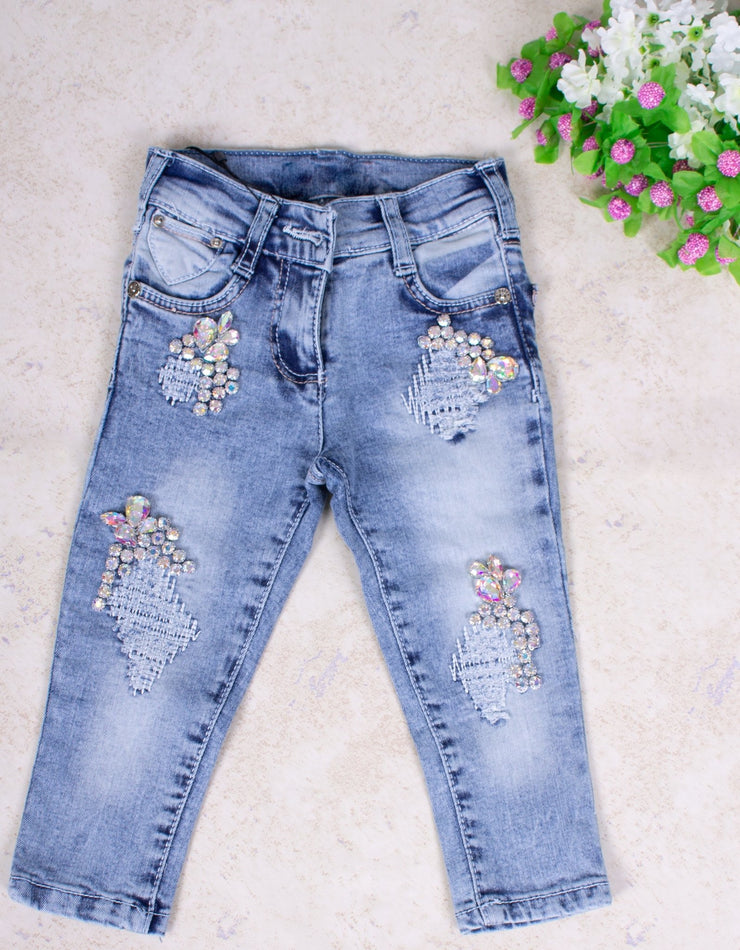 Girls' Jeans with Rhinestones – Elma's Clothing