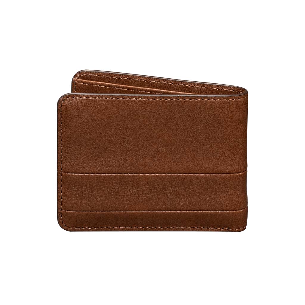 Deen Leather Bifold Wallet (Saddle)