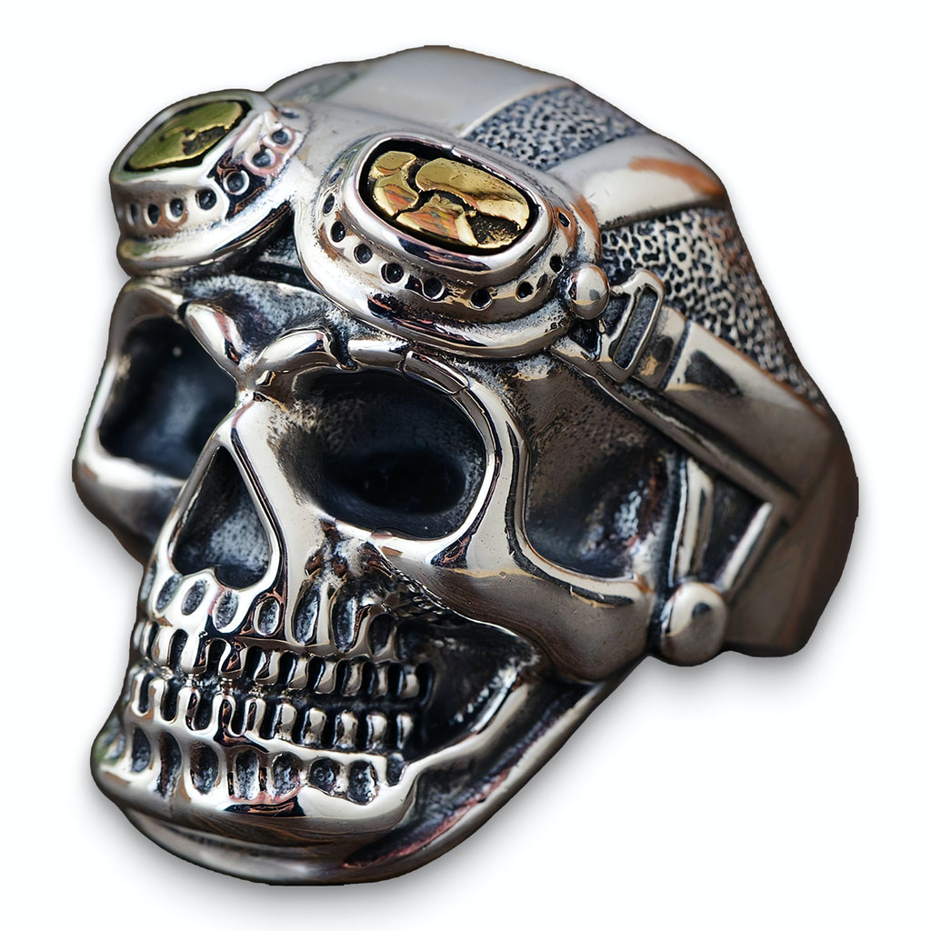 biker skull rings