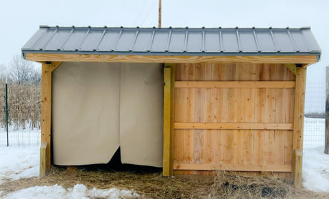 3 sided goat shelter