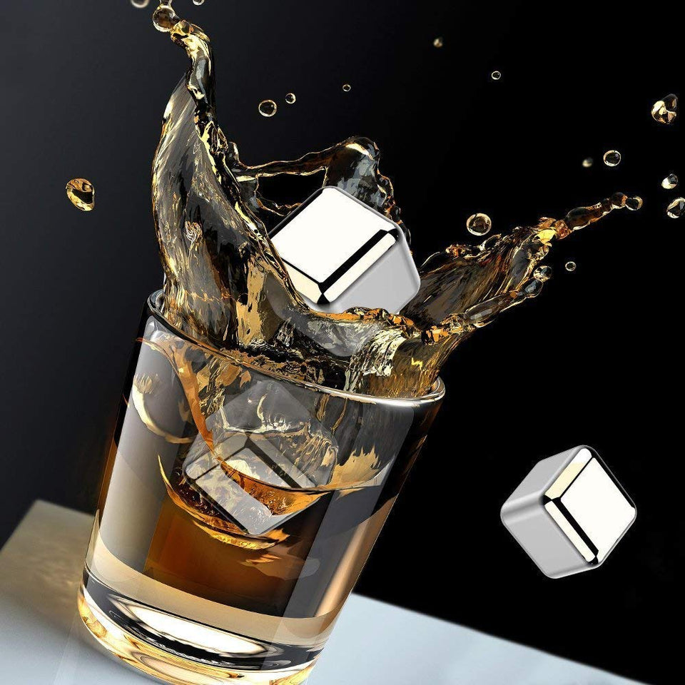 Cubos de de acero inoxidable, Cubos enfriadores whiskey, Pi – HEEL DRINK