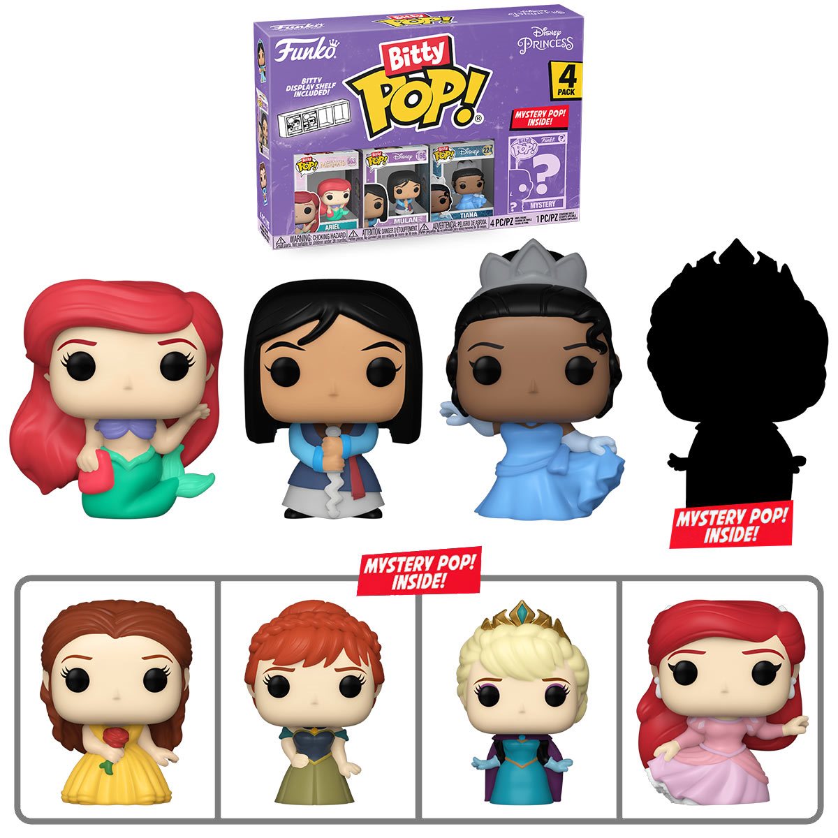 PRESALE | Funko Bitty POP! - Disney Princesses - Ariel - Four Pack Vinyl Figures