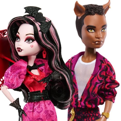 PRESALE | Monster High: Howliday Love Edition - Draculaura and Clawd Wolf Dolls 2-Pack (Mattel)
