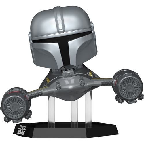 PRESALE | Funko POP! Rides Super Deluxe: Star Wars: The Mandalorian - The Mandalorian in N-1 Starfighter (with R5-D4) #670 Vinyl Figures