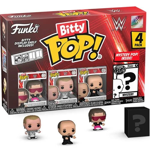 PRESALE | Funko Bitty POP! - WWE - Bret Hart - Four Pack Vinyl Figures