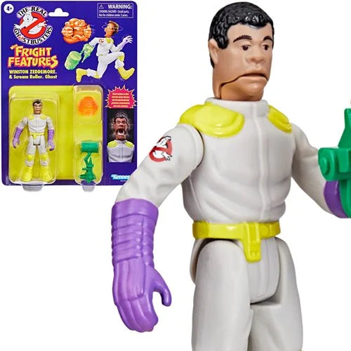 PRESALE | The Real Ghostbusters Fright - Winston Zeddmore with Scream Roller Ghost - 5-Inch Action Figure (Hasbro)