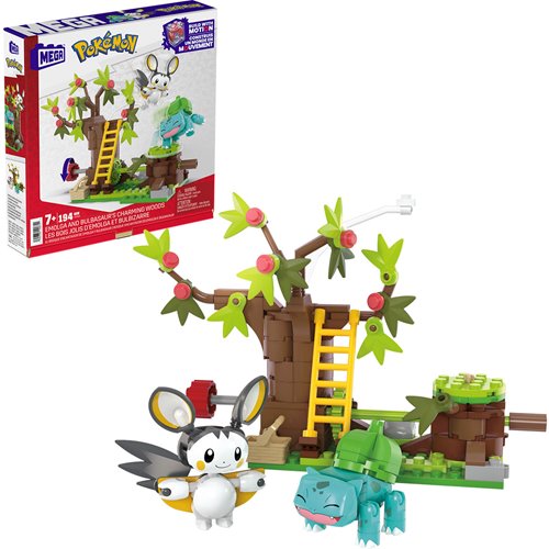 PRESALE | Mega - Pokémon - Emolga And Bulbasaur's Charming Woods Playset (Mattel)