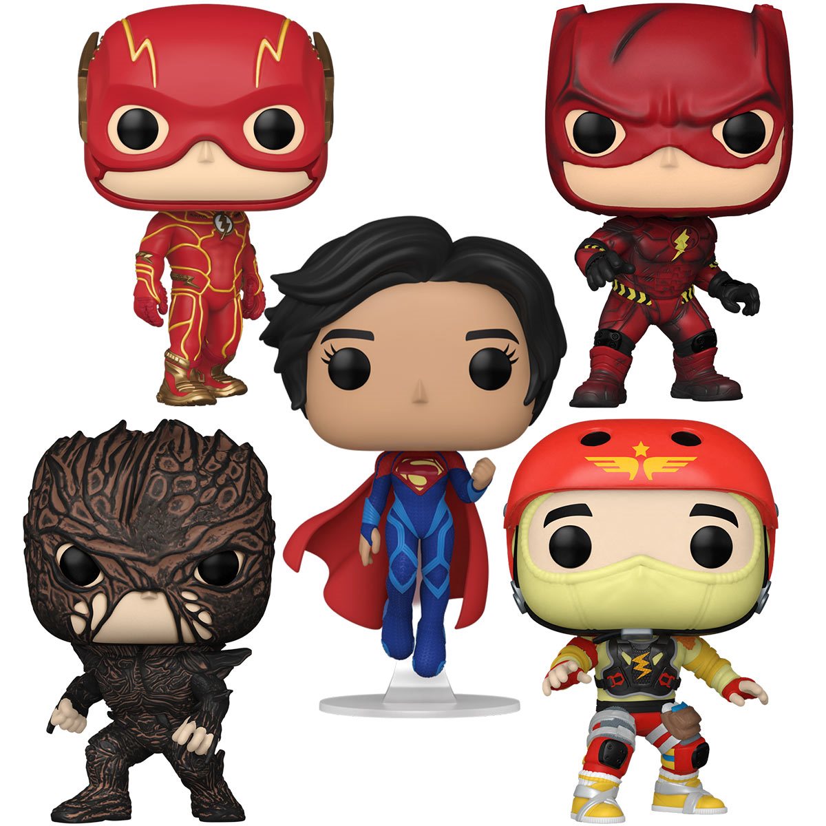 PRESALE | Funko POP! Movies: The Flash - 5 PIECE SET Red Dark Barry Allen Prototype Supergirl  Vinyl Figures