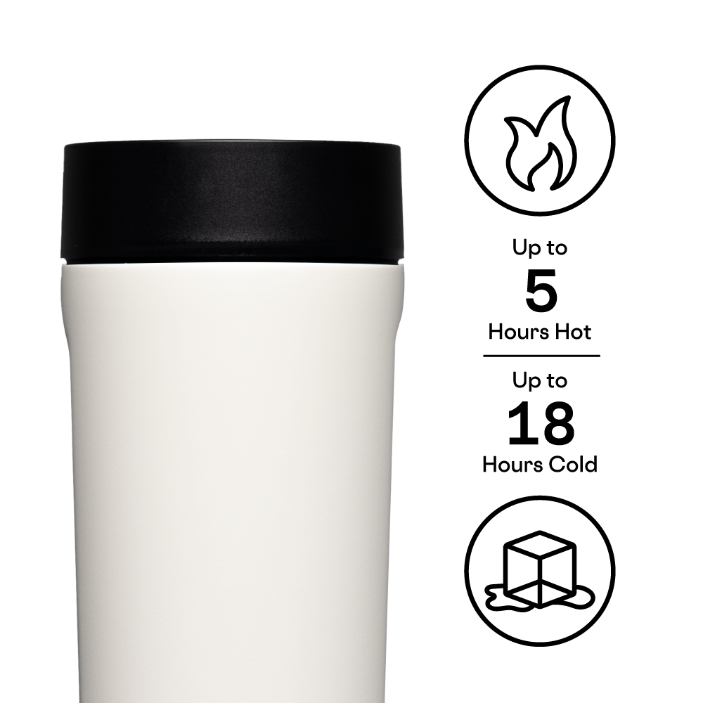 Corkcicle Commuter Cup 17 Ounce Insulated Spill Proof Travel Coffee Mug,  White, 1 Piece - Fry's Food Stores
