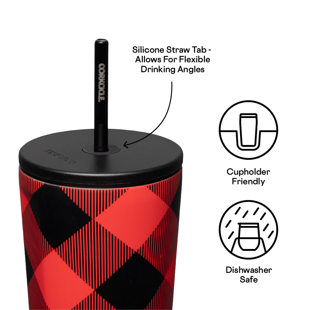 Corkcicle 24 oz. Cold Cup-Buffalo Plaid Red – The Cottage Basket