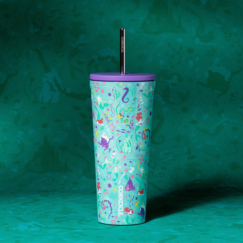 Insulated Tumbler with Straw  Disney Princess Cold Cup 24oz / Ariel