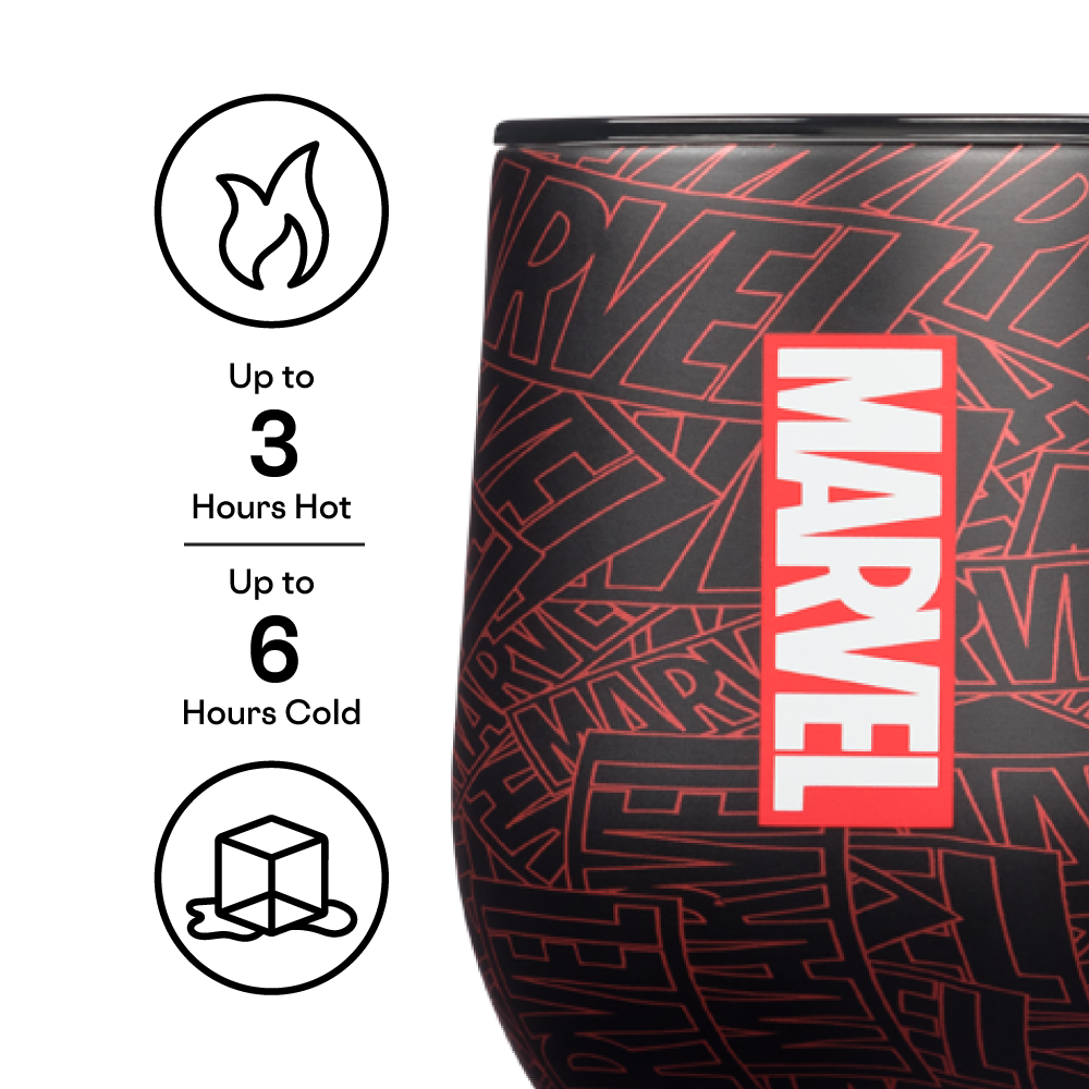 Marvel Stemless 12oz / Marvel Logo