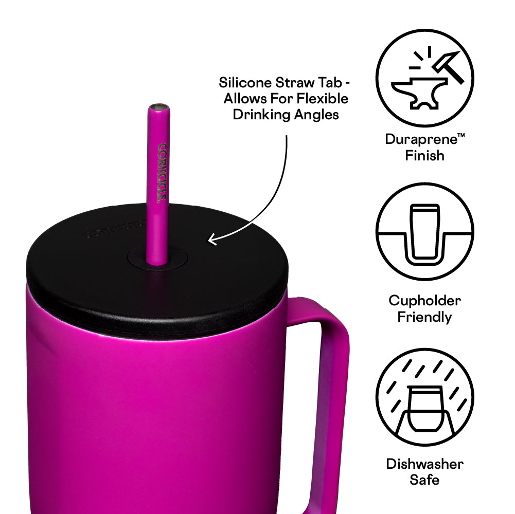 Insulated Tumbler with Handle Cold Cup XL 30oz / Berry Punch