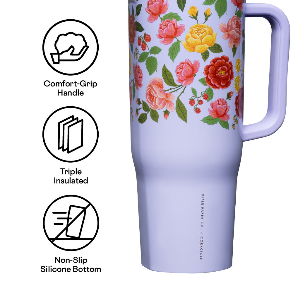 Insulated Tumbler with Handle Rifle Paper Co. Cruiser 40oz / Roses